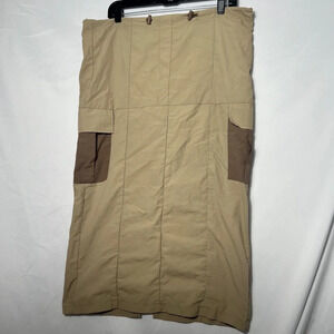 Women's Vero Moda Beige‎ High Rise Cargo Maxi Skirt Size M
